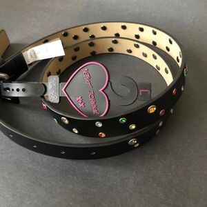 Betsey Johnson rhinestone studded belt